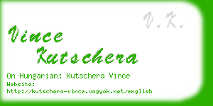 vince kutschera business card